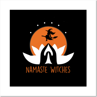 Namaste Witches - Yoga Funny Halloween Posters and Art